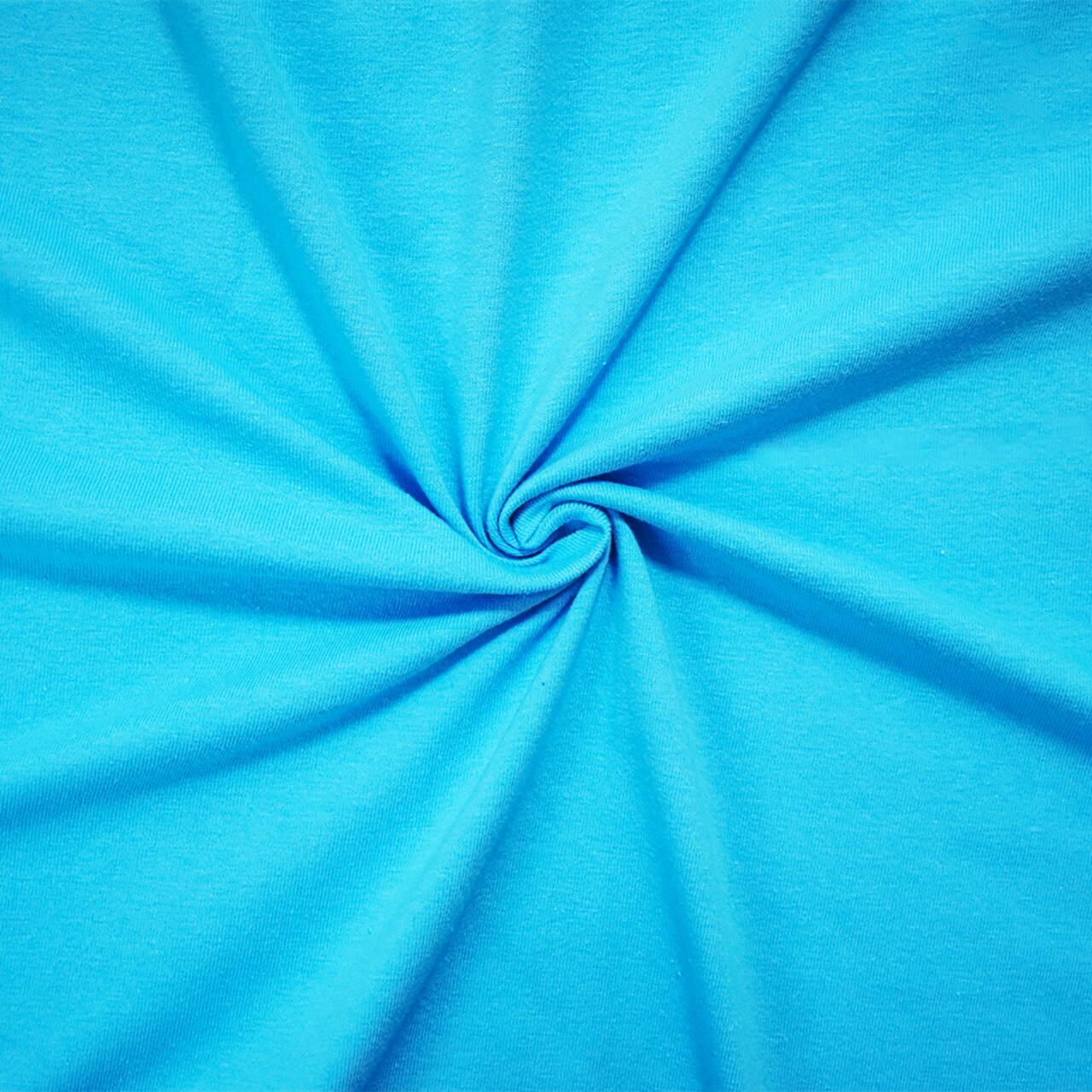 Sky Blue Solid Cotton Spandex Knit Fabric - 10 oz - Reorderable By the Yard